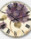 Abundant Hydrangea Flower II - Floral Cottage Large Wall CLock