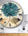 Blue Cottage Flower Hydrangea I - Farmhouse Wall CLock