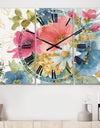 My French Garden - Cottage 3 Panels Large Wall CLock