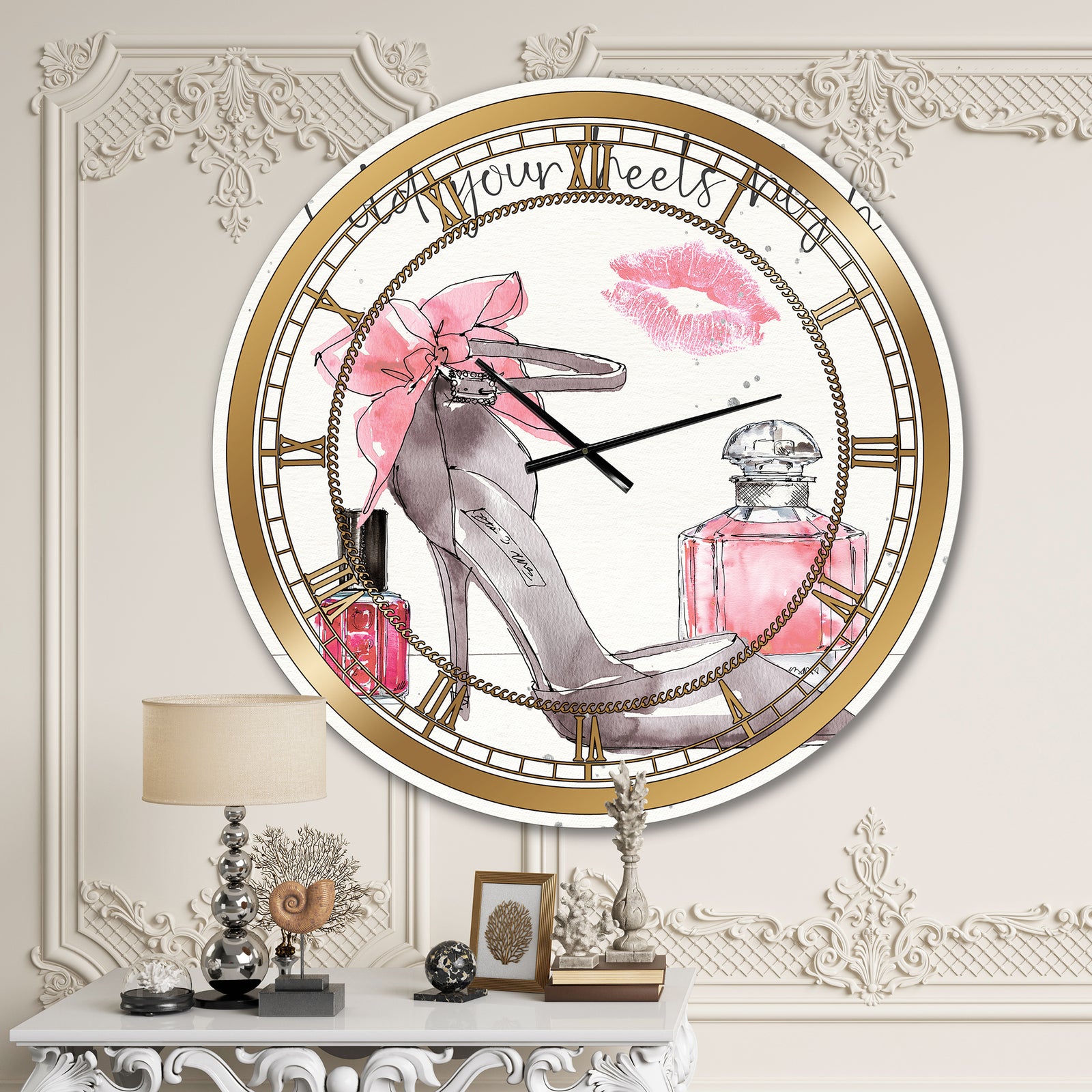Glam Chic Accents IV - Glam Wall CLock