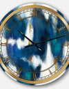 Blue Glam Texture II - Glam Large Wall CLock