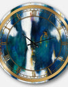 Blue Glam Texture I - Glam Large Wall CLock