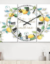 Mediterranean Breeze XII - Cottage 3 Panels Large Wall CLock