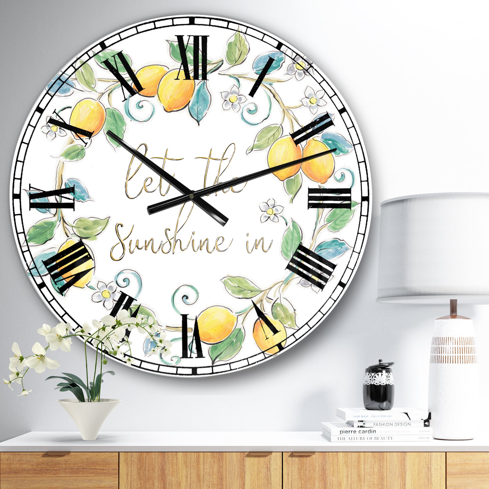 Mediterranean Breeze XII - Farmhouse Large Wall CLock