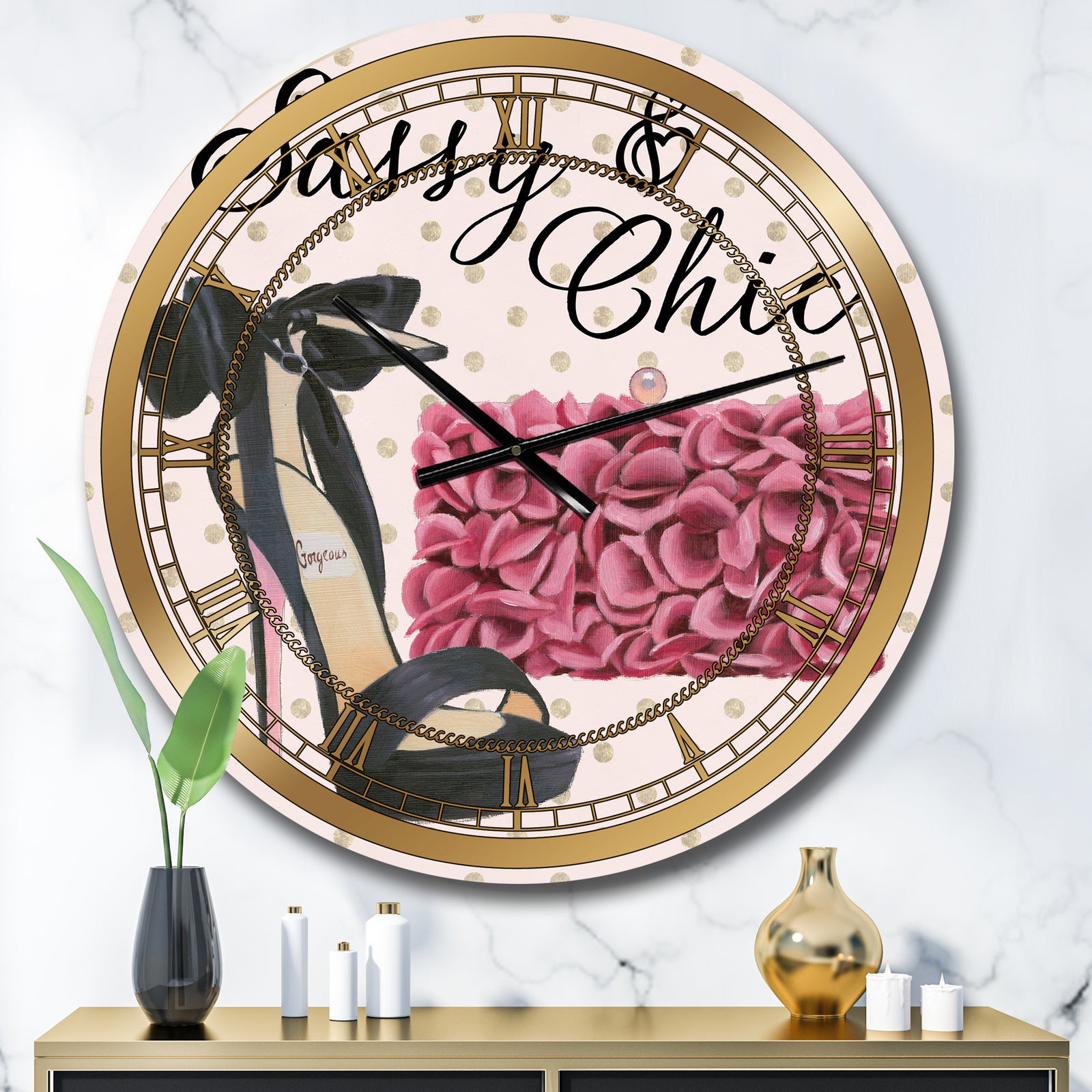 Glam fashion High Heels II - Posh & Luxe Wall CLock