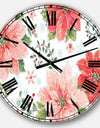 Country Flower snowflakes I - Farmhouse Large Wall CLock