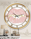 fashion Glam Lips on Gold II - Posh & Luxe Large Wall CLock