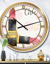 Fashion Glam lipstick II - Posh & Luxe Large Wall CLock