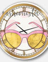 Fashion Glam Accessories Pink - Posh & Luxe Large Wall CLock