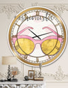 Fashion Glam Accessories Pink - Posh & Luxe Large Wall CLock