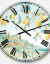 Mediterranean Village Field I - Traditional Large Wall CLock