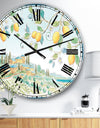 Mediterranean Village Field I - Traditional Large Wall CLock