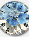 Indigold Watercolor Flower I - Farmhouse Large Wall CLock