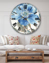 Indigold Watercolor Flower I - Farmhouse Large Wall CLock