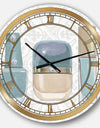 Glam cosmetics Blue accessories - Posh & Luxe Large Wall CLock