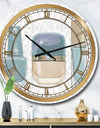 Glam cosmetics Blue accessories - Posh & Luxe Large Wall CLock