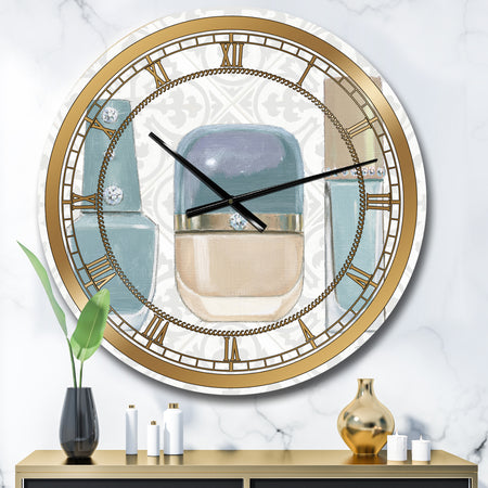 Glam cosmetics Blue accessories - Posh & Luxe Large Wall CLock