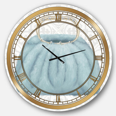Glam cosmetics Blue Bag - Posh & Luxe Large Wall CLock