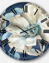 Indigold Watercolor Flower I - Farmhouse Oversized Wall CLock