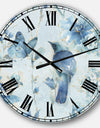 Indigold Watercolor Flower III - Farmhouse Wall CLock