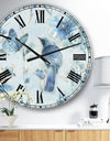 Indigold Watercolor Flower III - Farmhouse Wall CLock