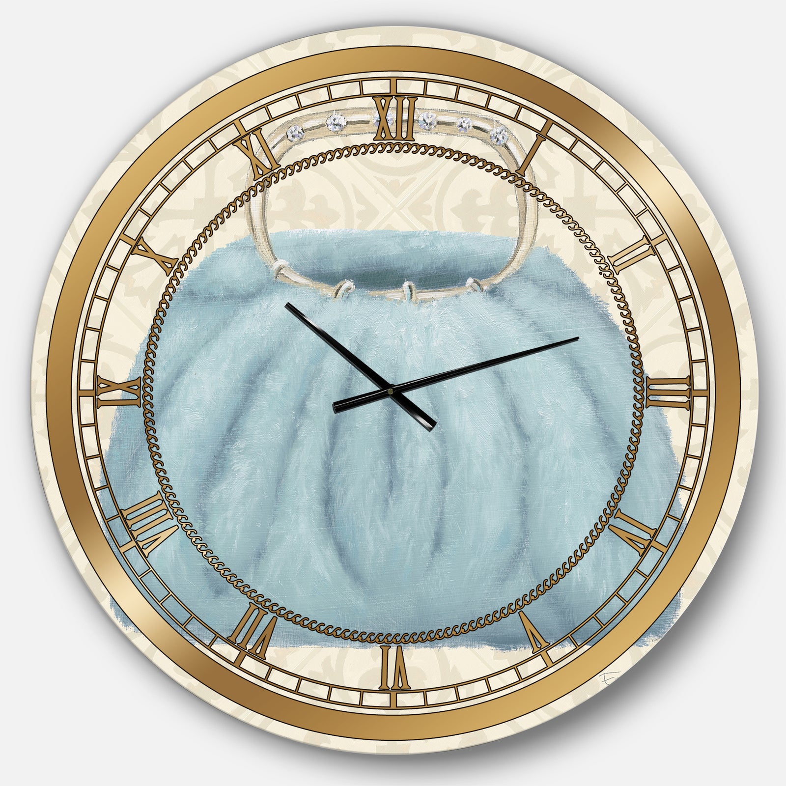 Glam cosmetics Blue Bag - Glam Large Wall CLock