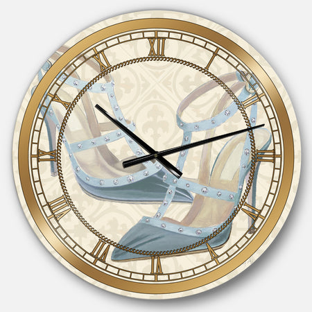 Glam cosmetics Blue Shoes - Glam Oversized Wall CLock