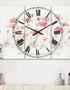 Wildflowers III - Cottage 3 Panels Large Wall CLock