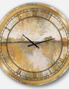 Glam Cream and Brown Curious Sky - Glam Wall CLock