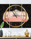 Glam & Fashion Parfum Boudoir II - Glam 3 Panels Oversized Wall CLock