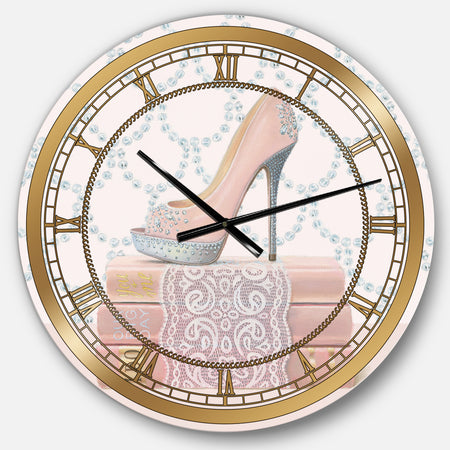 Fashion and Glam Shoes II - Posh & Luxe Large Wall CLock