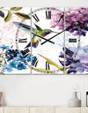 Spring Nectar Square II - Cottage 3 Panels Oversized Wall CLock