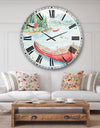 Lake House Canoes II - Lake House Large Wall CLock