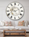 Gold Beautiful cardinals - Farmhouse Wall CLock