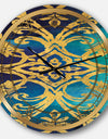 metallic Glam Indigo Form I - Glam Large Wall CLock