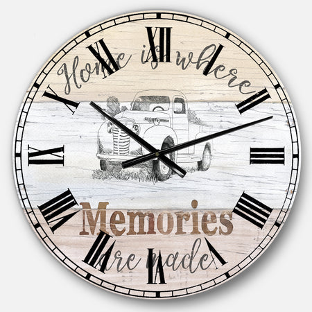 Farmhouse Moment Truck - Farmhouse Large Wall CLock
