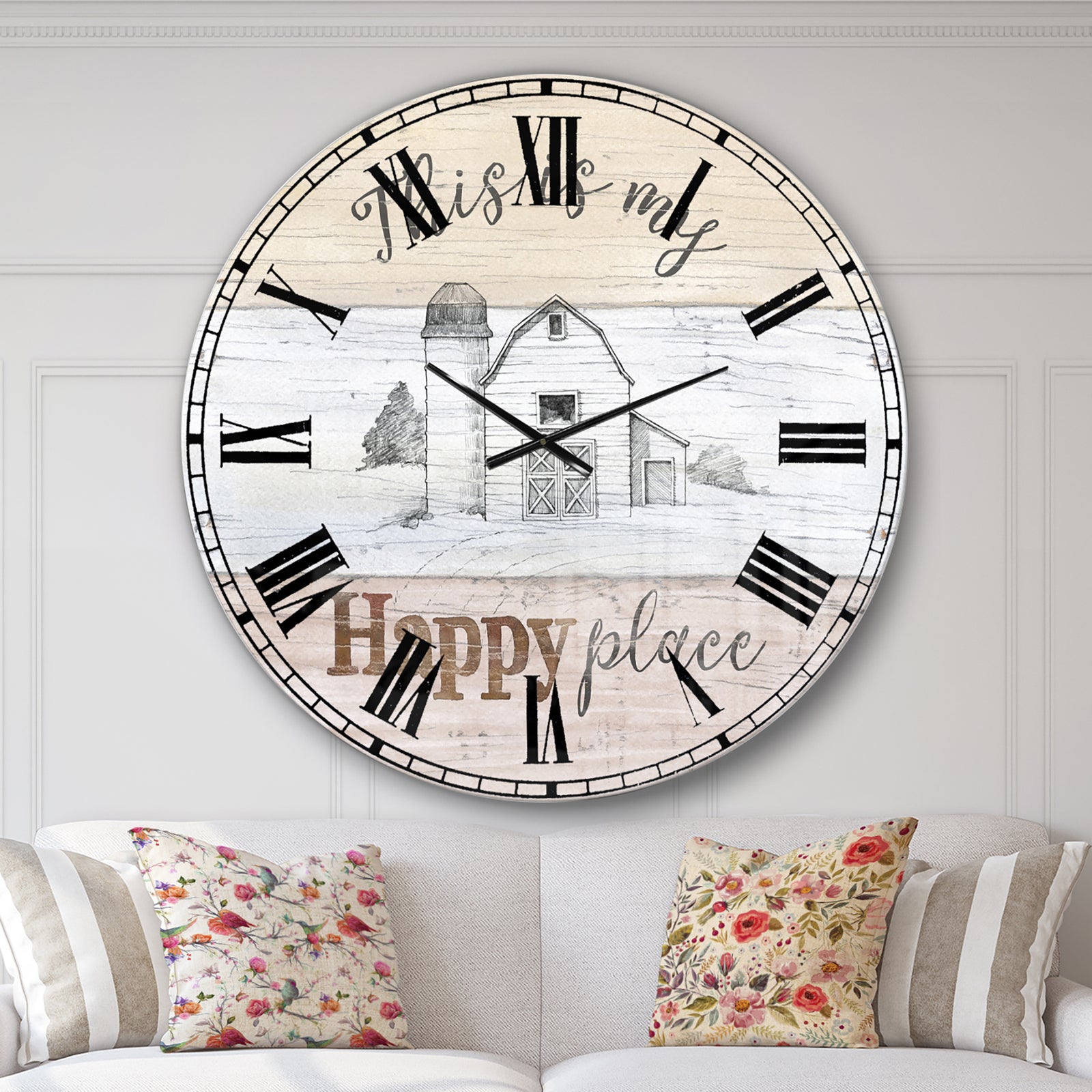 Farmhouse Moment Barns - Farmhouse Large Wall CLock
