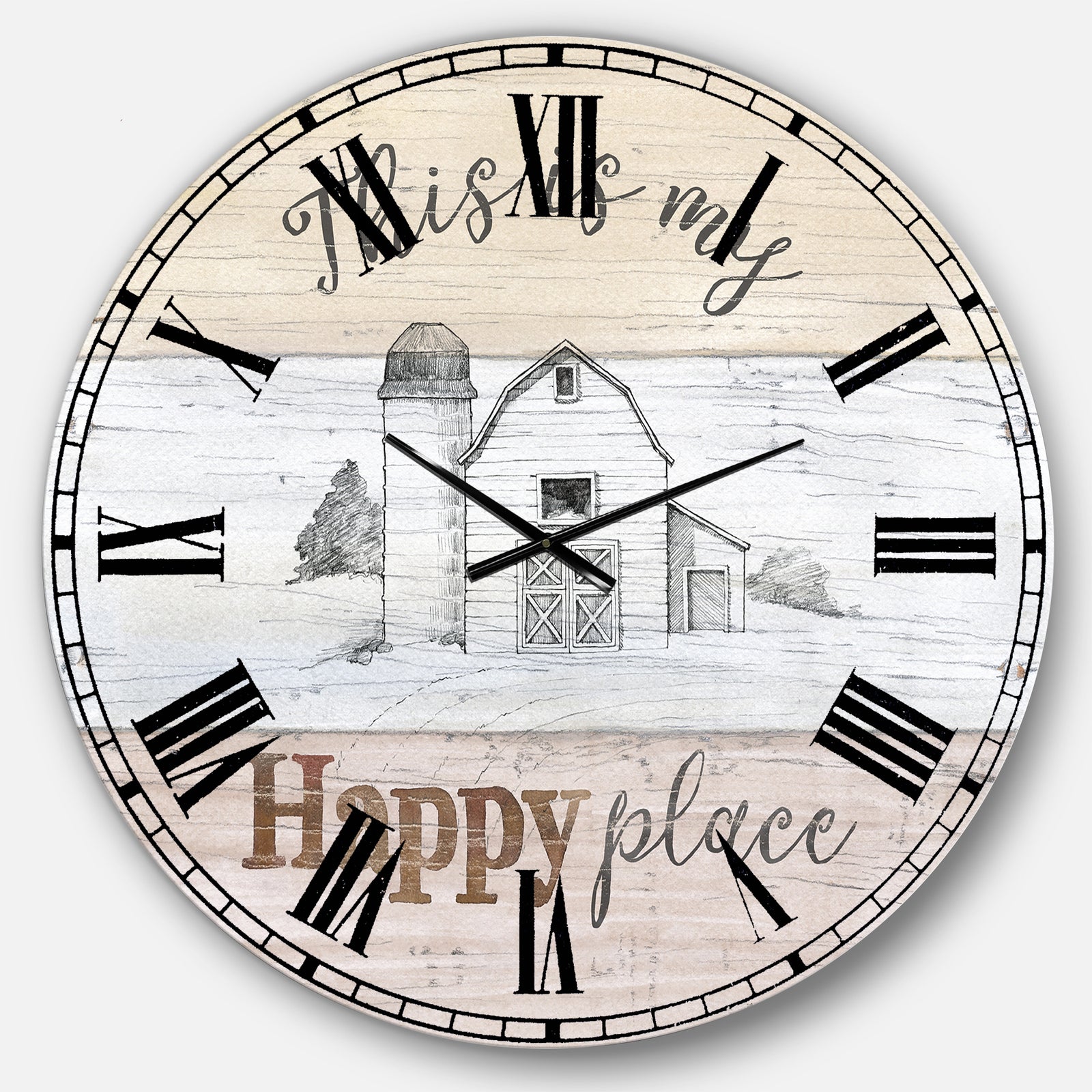Farmhouse Moment Barns - Farmhouse Large Wall CLock