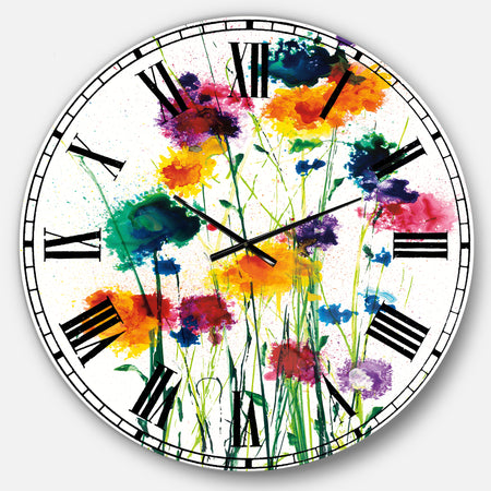Silver Orchid Fonteney Cottage Oversized Metal Clock