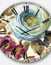 Victorias Cream Flower - Traditional Large Wall CLock
