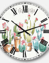 Desert Botanical Bloom III - Cabin & Lodge Oversized Wall CLock