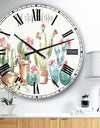 Desert Botanical Bloom III - Cabin & Lodge Oversized Wall CLock