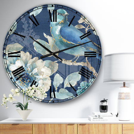 Indigold Bird Cottage Family III - Farmhouse Large Wall CLock