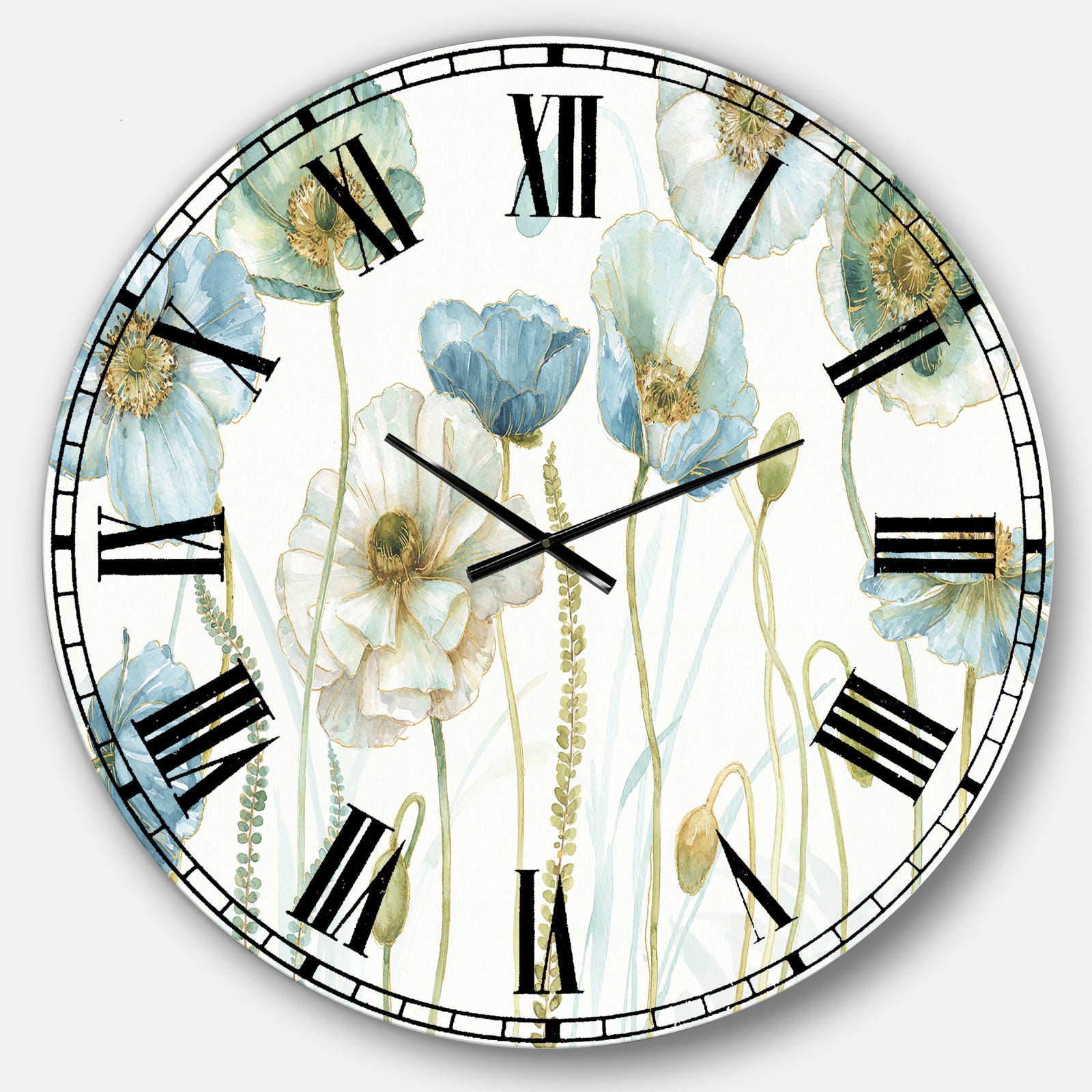 My Greenhouse Cottage Flowers IV - Traditional Wall CLock