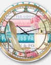 Pink Fashion high heels II - Posh & Luxe Large Wall CLock