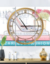 Pink Fashion high heels III - Glam 3 Panels Oversized Wall CLock