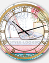 Pink Fashion high heels III - Posh & Luxe Large Wall CLock