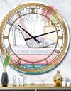 Pink Fashion high heels III - Posh & Luxe Large Wall CLock