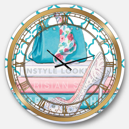Pink Fashion high heels IV - Posh & Luxe Wall CLock