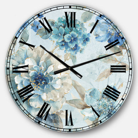 Indigold Watercolor Lovely bird IV - Farmhouse Large Wall CLock